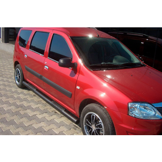 Боковые трубы Black (2 шт., нержавейка) фото 1