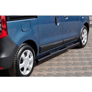 Боковые трубы Black (2 шт., Нержавейка) Dacia Dokker 2013-2022 гг. фото 1