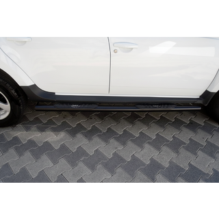 Боковые трубы с вставками Black (2 шт., нерж. сталь) фото 1