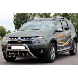 Боковые трубы с вставками Black (2 шт., нерж. сталь) Dacia Duster 2008-2018 гг. фото 4