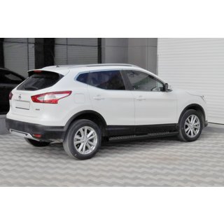 Боковые трубы Black (2014-2017, 2 шт., нерж. сталь) Nissan Qashqai 2014-2021 гг. фото 1