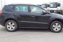 Geely Emgrand X7 2011- гг. Боковые трубы Black (2 шт., нержавейка) фото 2