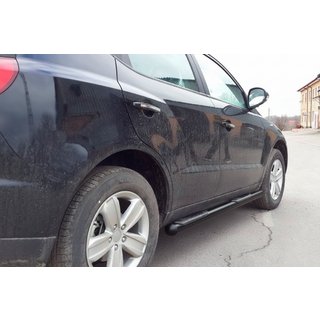 Боковые трубы Black (2 шт., нержавейка) Geely Emgrand X7 2011- гг. фото 3