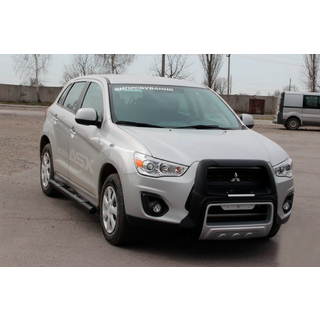 Боковые трубы BB002 Черные (2 шт., Нержавейка) фото 2