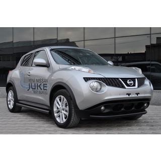 Боковые трубы Ø60 Черные (2 шт., Нержавейка) фото 1