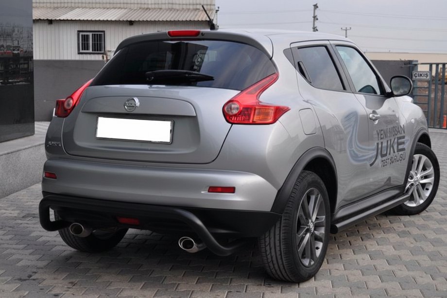 Nissan Juke 2010-2019 гг. Боковые трубы Ø60 Черные (2 шт., Нержавейка) Фото 3