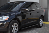 Volvo XC60 2009-2017 гг. Боковые трубы BB004 Черные (2 шт, Нержавейка) фото 1