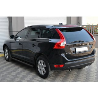 Боковые трубы BB004 Черные (2 шт, Нержавейка) Volvo XC60 2009-2017 гг. фото 3