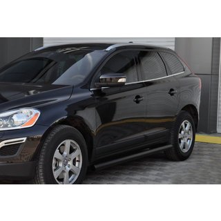 Боковые трубы BB004 Черные (2 шт, Нержавейка) Volvo XC60 2009-2017 гг. фото 1