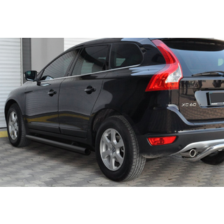 Боковые трубы BB004 Черные (2 шт, Нержавейка) фото 2