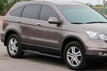 Honda CRV 2012-2016 гг. Боковые Трубы BB002 Черные (2 шт., Нержавейка) фото 6