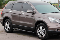 Honda CRV 2012-2016 гг. Боковые Трубы BB002 Черные (2 шт., Нержавейка) фото 6