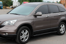 Honda CRV 2012-2016 гг. Боковые Трубы BB002 Черные (2 шт., Нержавейка) фото 8