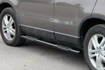 Honda CRV 2012-2016 гг. Боковые Трубы BB002 Черные (2 шт., Нержавейка) фото 9
