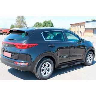 Боковые Трубы BB002 Черные (2 шт., Нержавейка) Kia Sportage 2015-2021 гг. фото 3