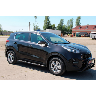 Боковые Трубы BB002 Черные (2 шт., Нержавейка) фото 2