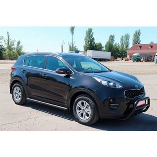 Боковые Трубы BB001 Черные (2 шт., Нержавейка) фото 2