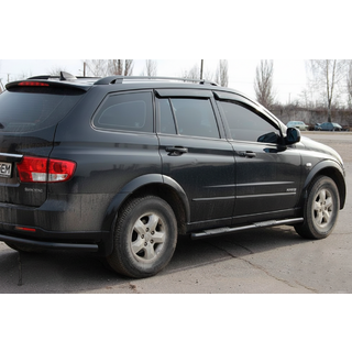 Боковые трубы BB002 Черные (2 шт., Нержавейка) фото 3