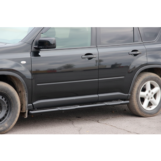 Боковые Трубы BB002 Черные (2 шт., Нержавейка) фото 1