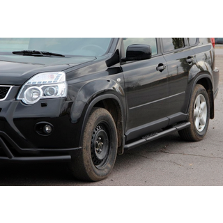 Боковые Трубы BB002 Черные (2 шт., Нержавейка) фото 2