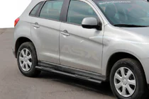 Mitsubishi Eclipse Cross 2017- гг. Боковые трубы BB002 Черные (2 шт., Нержавейка) фото 2