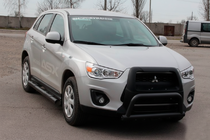 Mitsubishi Eclipse Cross 2017- гг. Боковые трубы BB002 Черные (2 шт., Нержавейка) фото 4