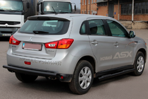 Mitsubishi Eclipse Cross 2017- гг. Боковые трубы BB002 Черные (2 шт., Нержавейка) фото 3