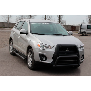 Боковые трубы BB002 Черные (2 шт., Нержавейка) фото 4