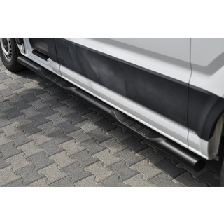 Боковые трубы B2 Black (2 шт., нержавейка) Man TGE 2017- гг. фото 1