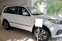 Chery Tiggo 3 2005- гг. Боковые трубы Black (2 шт., нержавейка) фото 3