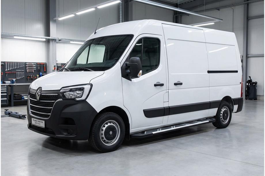 Renault Master 2011-2023 гг. Боковые Подножки Sunrise (2 шт., Алюминий) Image