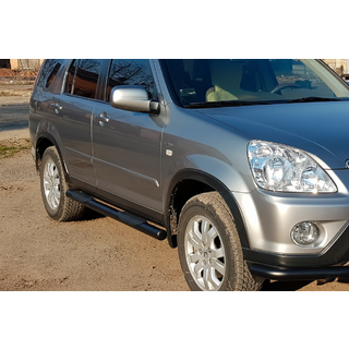 Боковые трубы Black (2 шт., нержавейка) Honda CRV 2001-2006 гг. фото 1