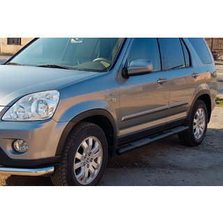 Боковые трубы Black (2 шт., нержавейка) Honda CRV 2001-2006 гг. фото 2