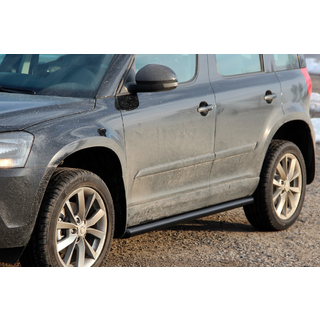 Боковые трубы Black (2 шт., нержавейка) Skoda Yeti 2009-2017 гг. фото 1