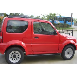 Боковые трубы Black (2 шт., нержавейка) Suzuki Jimny 1998-2018 гг. фото 1