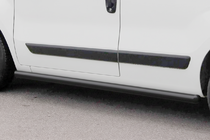 Fiat Fiorino/Qubo 2008-2024 гг. Боковые трубы Ø60 Черные (2 шт., Нержавейка) фото 2