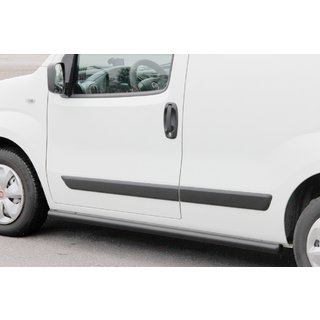 Боковые трубы Ø60 Черные (2 шт., Нержавейка) Peugeot Bipper 2008-2017 гг. фото 2