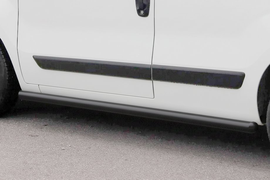 Peugeot Bipper 2008-2017 гг. Боковые трубы Ø60 Черные (2 шт., Нержавейка) Фото 3