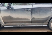 Subaru XV 2011-2017 гг. Боковые трубы BB002 Черные (2 шт., Нержавейка) фото 2