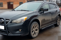 Subaru XV 2011-2017 гг. Боковые трубы BB002 Черные (2 шт., Нержавейка) фото 1