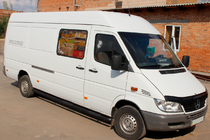 Mercedes Sprinter W901/902/903/904/905 1995-2006 гг. Боковые трубы Black (2 шт., нержавейка) фото 2