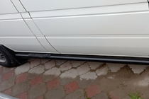 Mercedes Sprinter W901/902/903/904/905 1995-2006 гг. Боковые трубы Black (2 шт., нержавейка) фото 3
