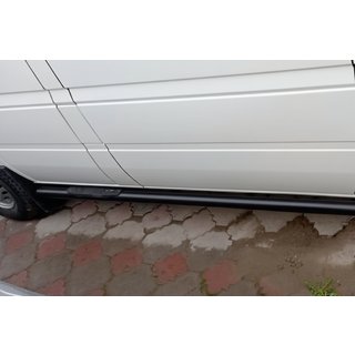 Боковые трубы Black (2 шт., нержавейка) Mercedes Sprinter W901/902/903/904/905 1995–2006 гг. фото 3