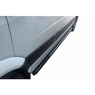 Боковые трубы Black (2 шт., нержавейка) Mercedes Sprinter W906 2006–2018 гг. фото 3