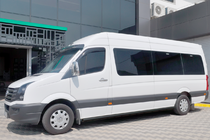 Volkswagen Crafter 2006-2016 гг. Боковые трубы Black (2 шт., нержавейка) фото 2