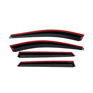 Ветровики с хромированным молдингом (4 шт, Niken) фото 4