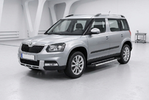 Skoda Yeti 2009-2017 гг. Боковые пороги RedLine V1 (2 шт., алюминий) фото 1