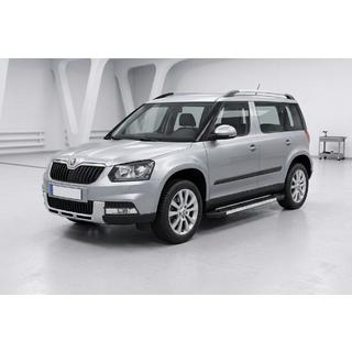 Боковые пороги RedLine V1 (2 шт., алюминий) Skoda Yeti 2009-2017 гг. фото 1