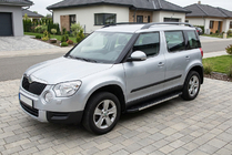 Skoda Yeti 2009-2017 гг. Боковые Подножки Duru (2 шт., Алюминий) фото 1