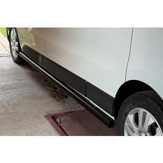 Боковые трубы BB002 Черные (2 шт., Нержавейка) фото 2